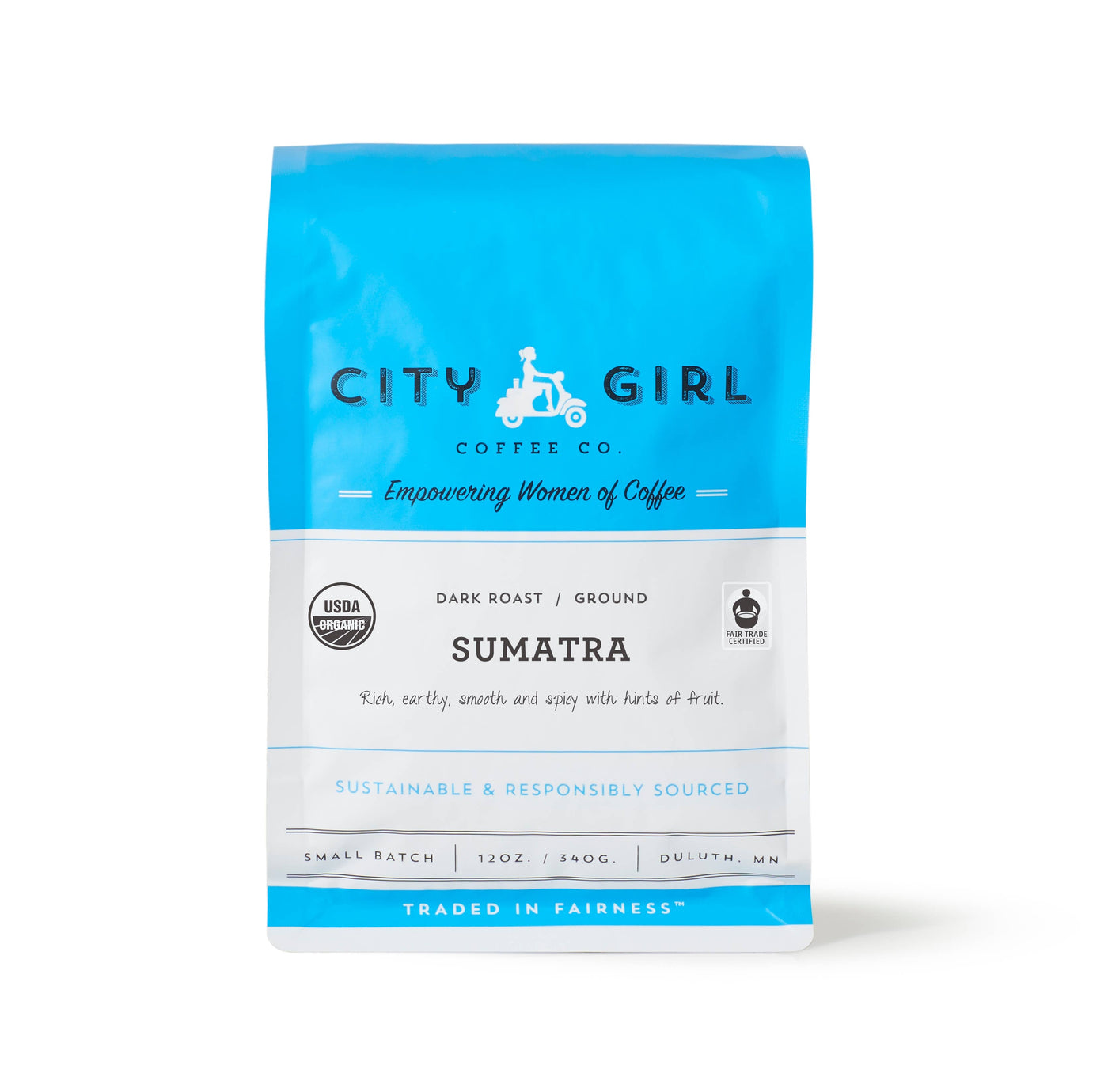 City Girl Organic Sumatra Ground Coffee - The Lake and Company