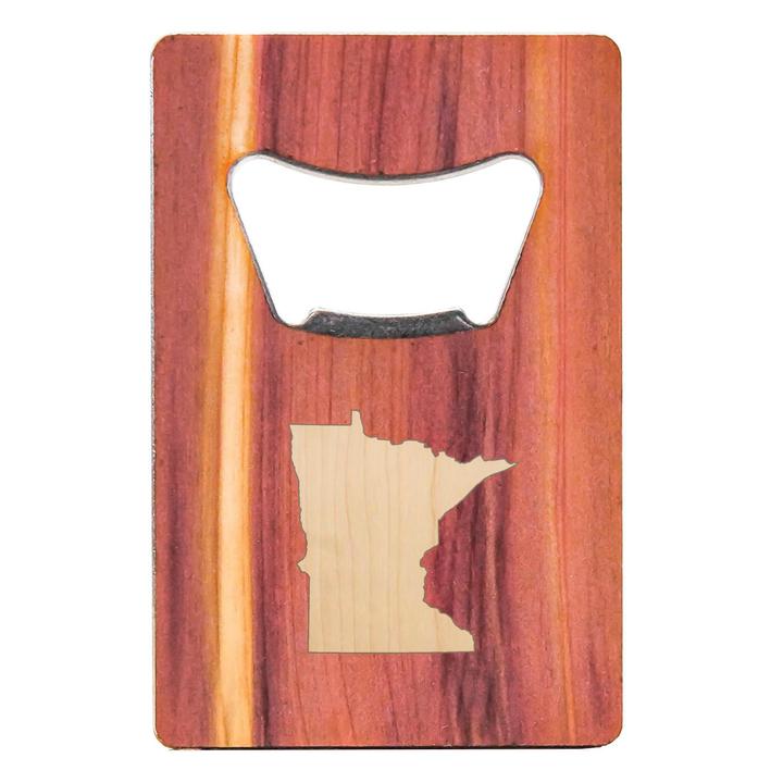 Minnesota Wooden Credit Card Bottle Opener