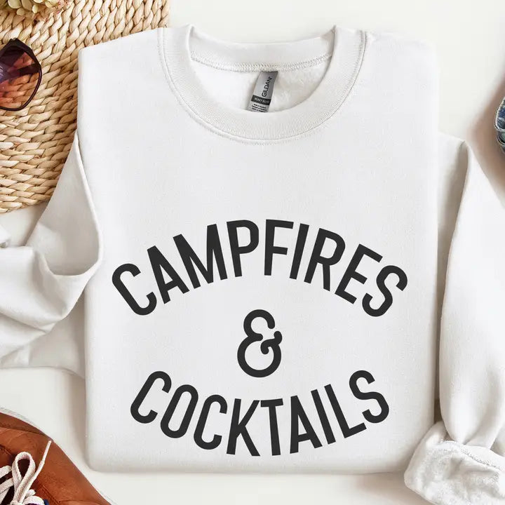 Campfires and Cocktails Crewneck