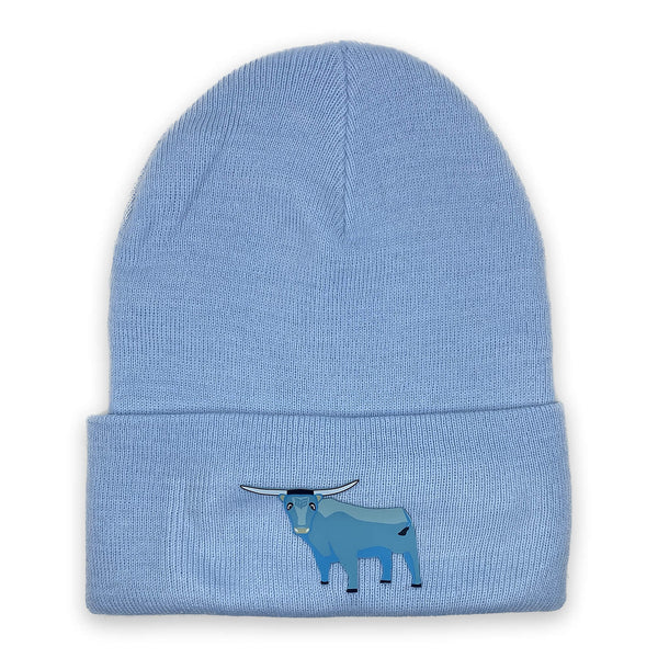Cuffed Beanie with Silicone Blue Ox Patch