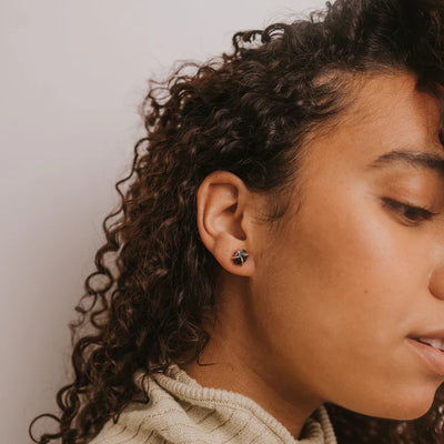 Jaxkelly Gemstone Prong- Obsidian earrings