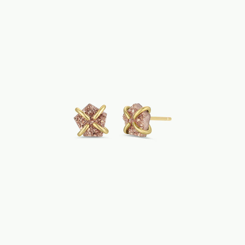 Rose Gold Druzy Prong