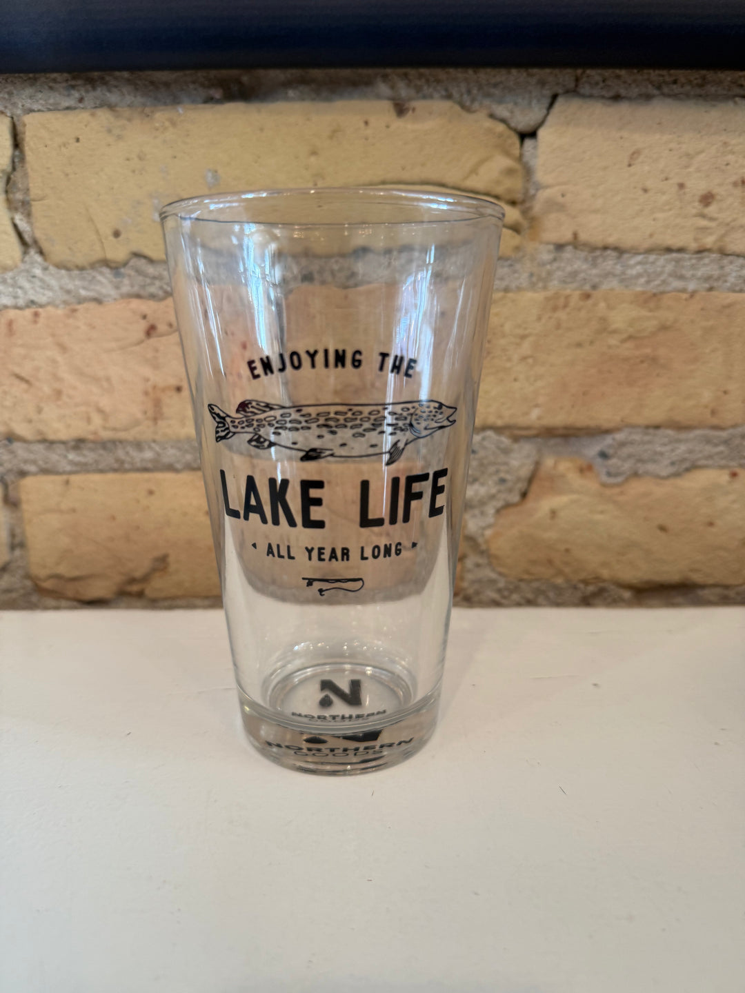 Enjoying Lake Life Pint Glass
