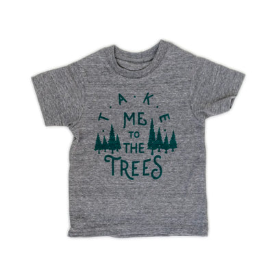 KIDS TREES TEE-HEATHER GRAY
