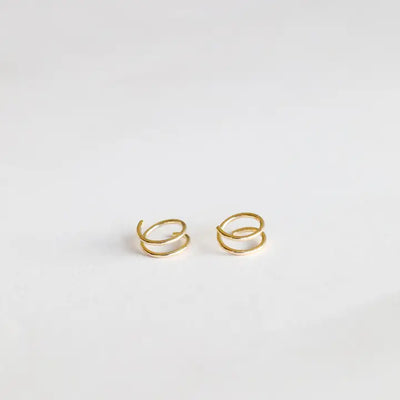 Minimalist Spiral - Gold Earrings