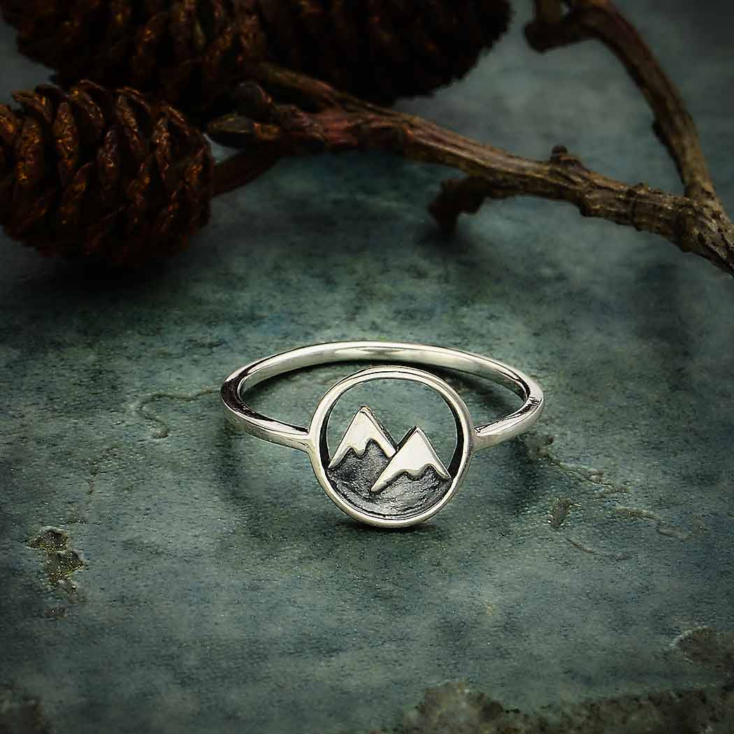 Snow Capped Mountain Ring- Recycled Sterling Silver