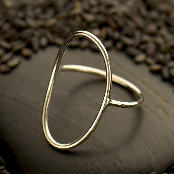 Sterling Silver Open Oval Ring