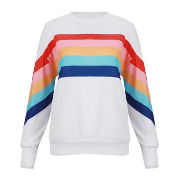 Rainbow Pattern Pullover