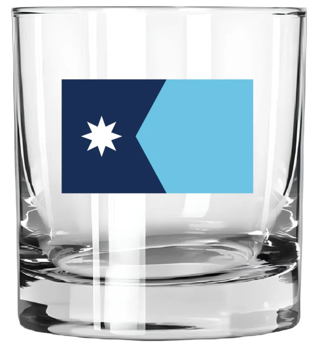 Minnesota Flag Whiskey Glass