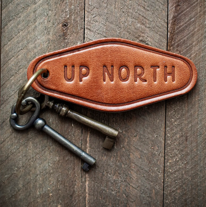Up North Leather Keychain Motel Style