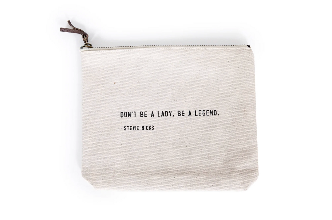 Be A Legend Canvas Zip Bag