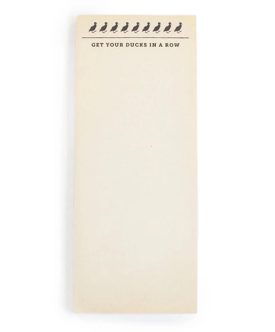 Ducks In A Row Skinny Notepad