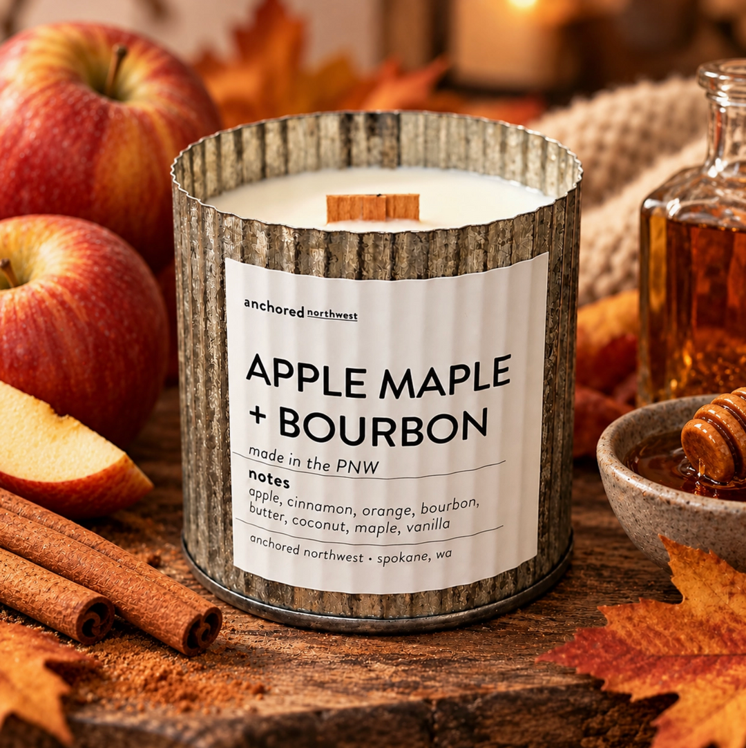 Apple Maple Bourbon Wood Wick Candle