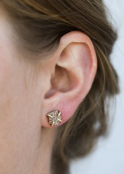 Jaxkelly Druzy Prong- Rose Gold Earrings