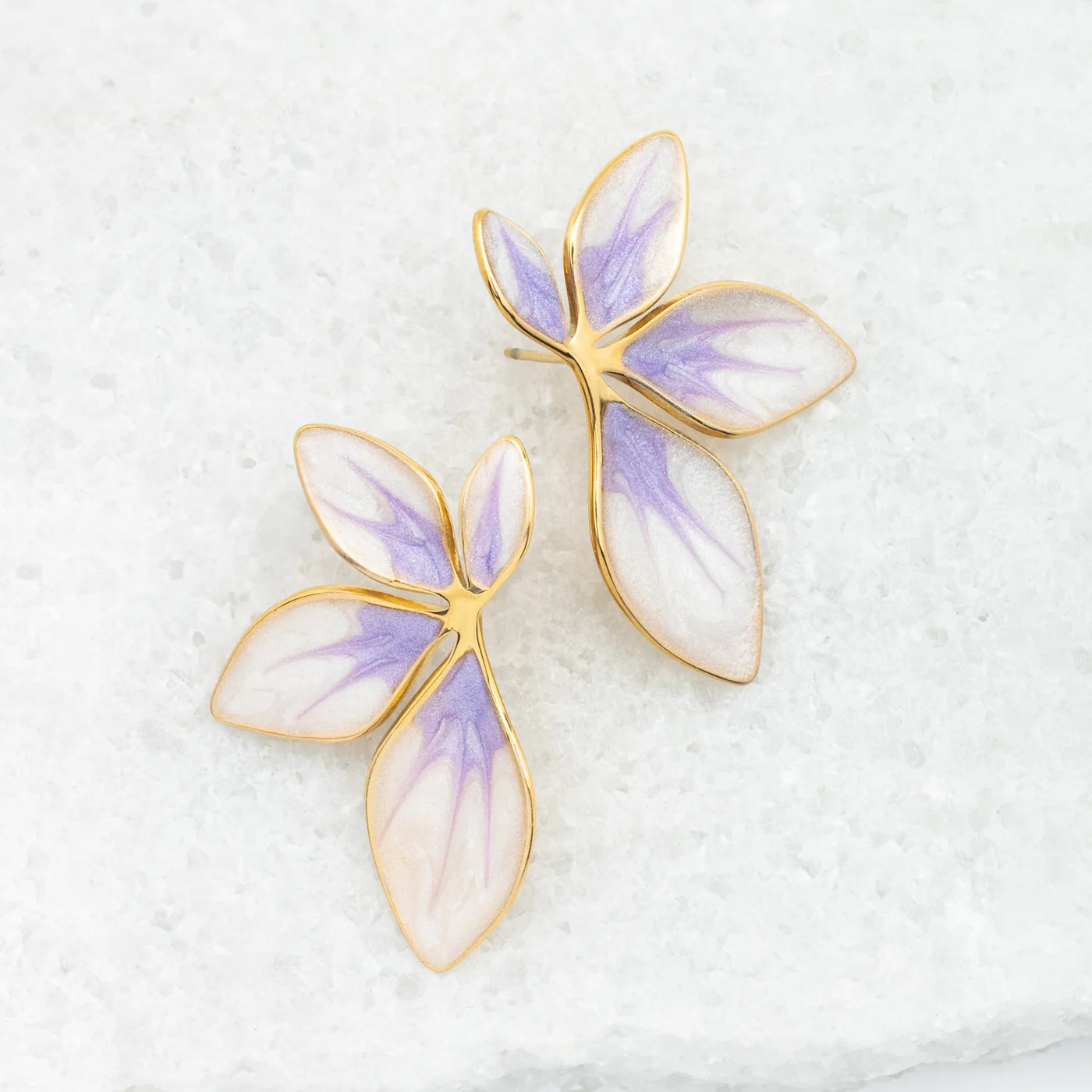 Flourish Lavendar Leaf Earrings