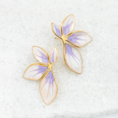 Flourish Lavendar Leaf Earrings