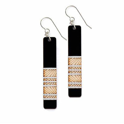Lines Long Earrings