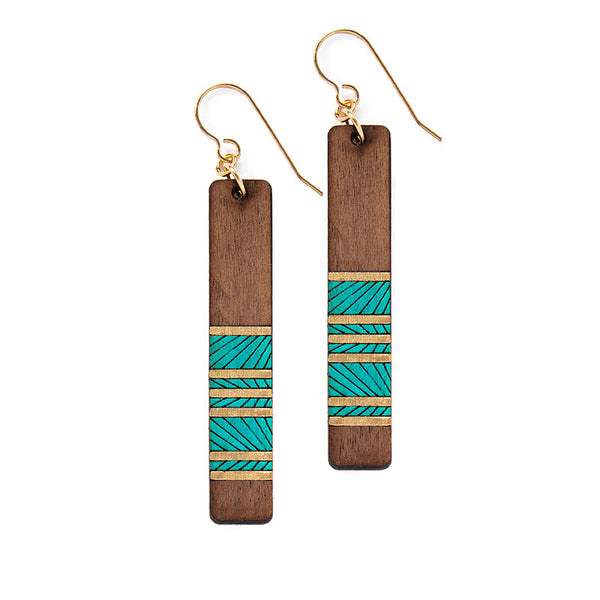 Lines Long Earrings