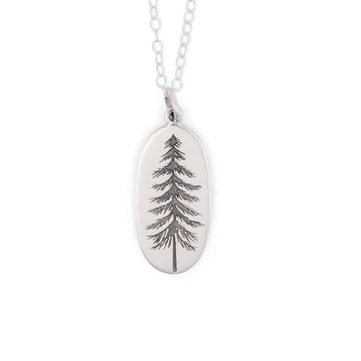 Oval Pine Tree Necklace