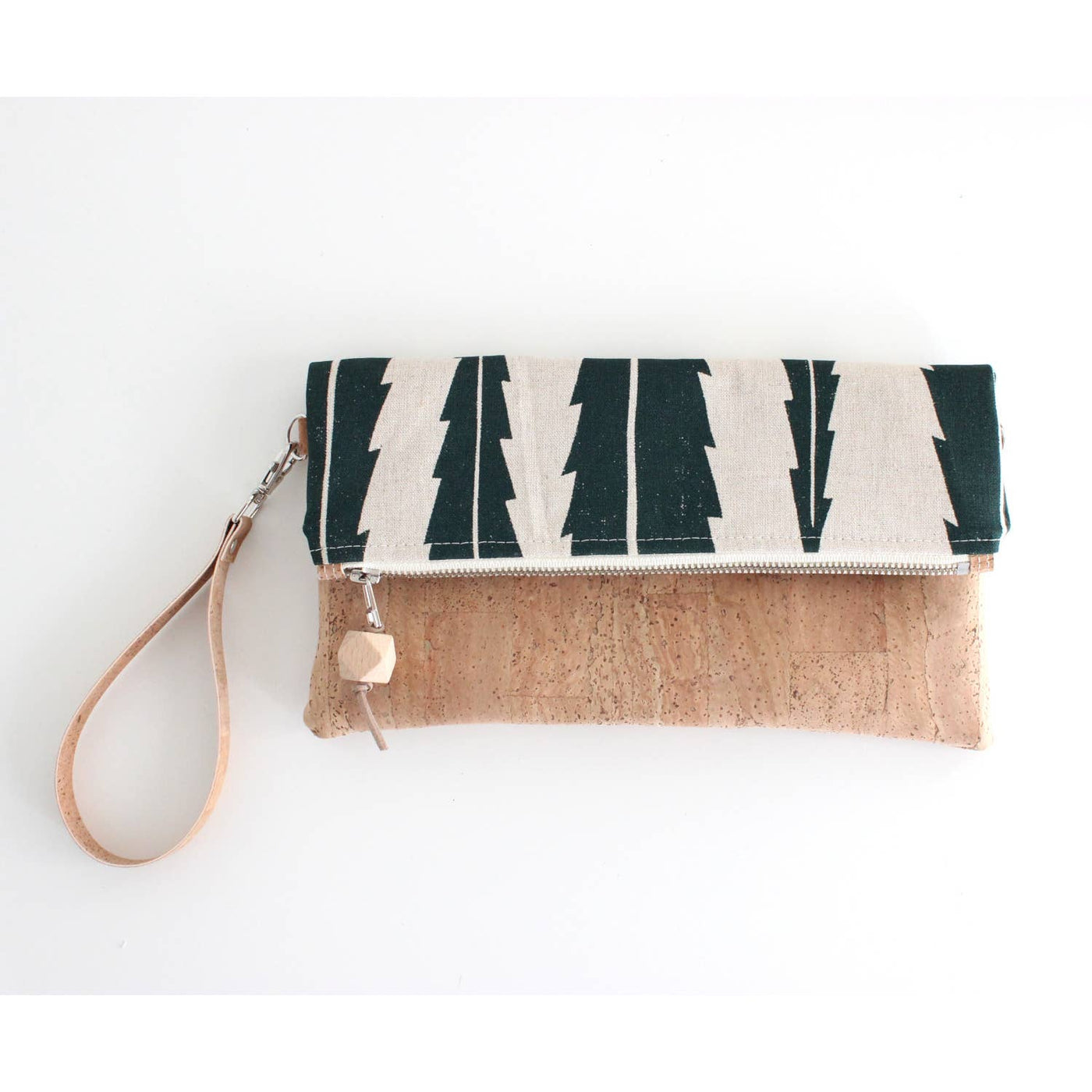 The Foldover Clutch in Banksia Leaf Evergreen - The Lake and Company
