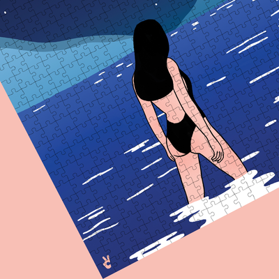 Puzzle - Midnight Bath by Lorraine Sorlet - The Lake and Company