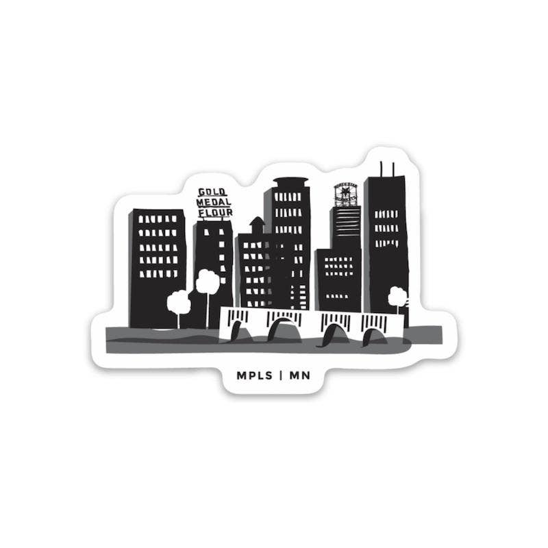Minneapolis Skyline Sticker - The Lake and Company