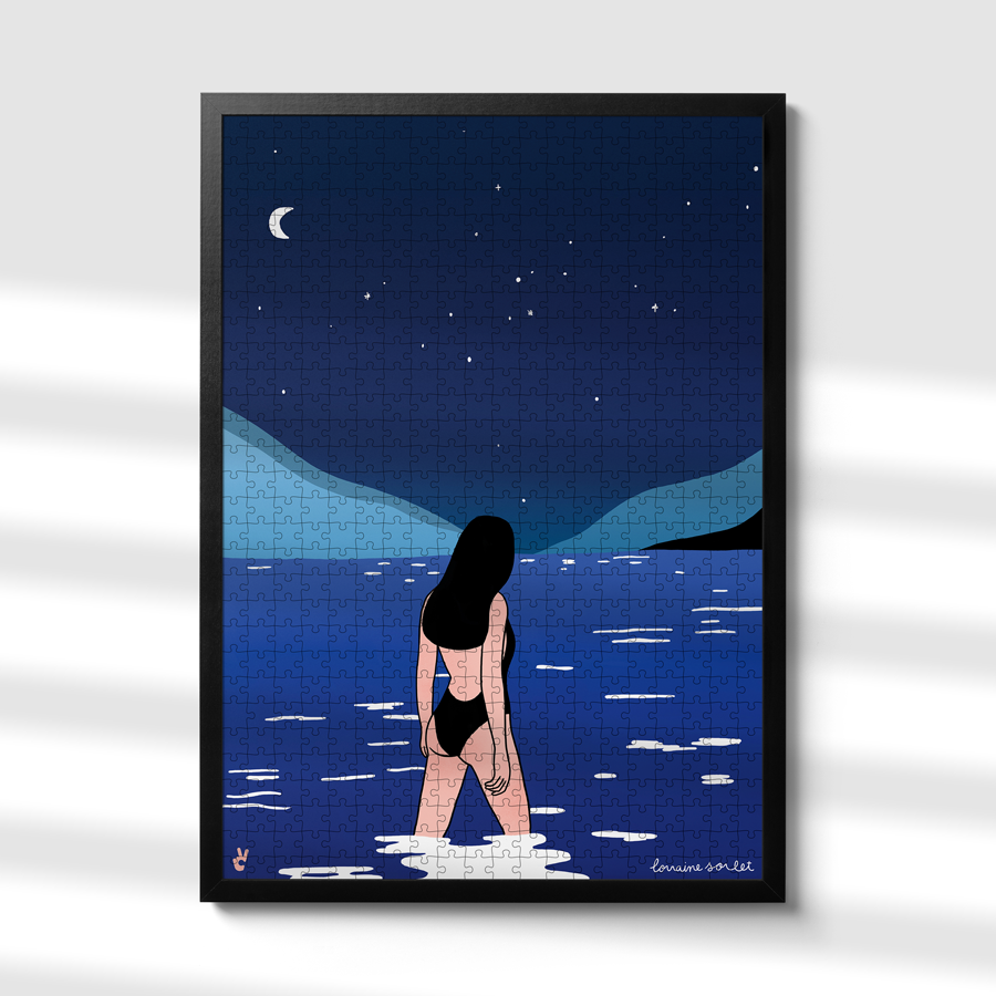 Puzzle - Midnight Bath by Lorraine Sorlet - The Lake and Company