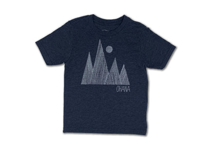 Mountain Ohana Kid's Tee - Navy Blue