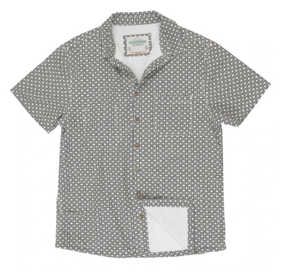 Men's High Water Shirt - Cozumel Geo, White Russian - The Lake and Company