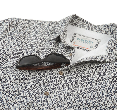 Men's High Water Shirt - Cozumel Geo, White Russian - The Lake and Company