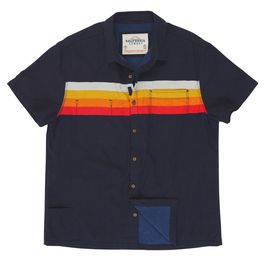 Men’s High Water Shirt Organic Cotton Horizon Stripe -Multiple Colors - The Lake and Company