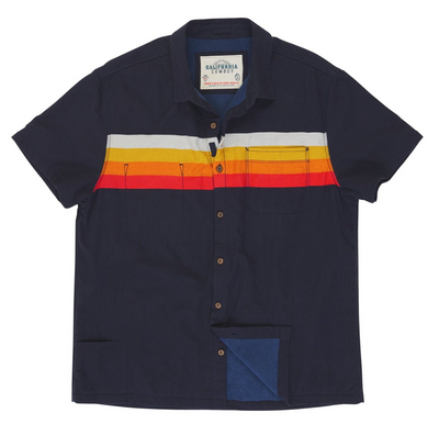 Men’s High Water Shirt Organic Cotton Horizon Stripe -Multiple Colors - The Lake and Company