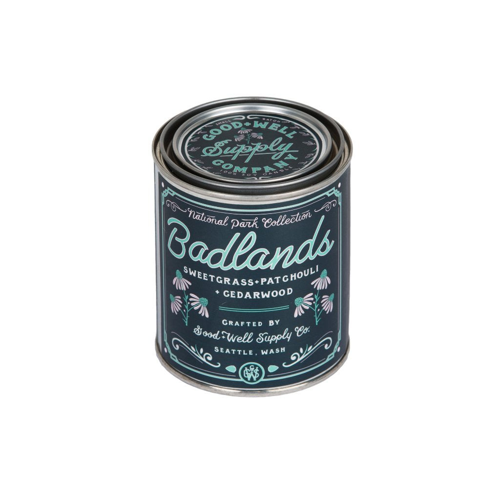 BADLANDS Candle - sweetgrass, cedarwood + patchouli - The Lake and Company