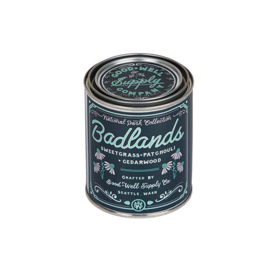 BADLANDS Candle - sweetgrass, cedarwood + patchouli - The Lake and Company