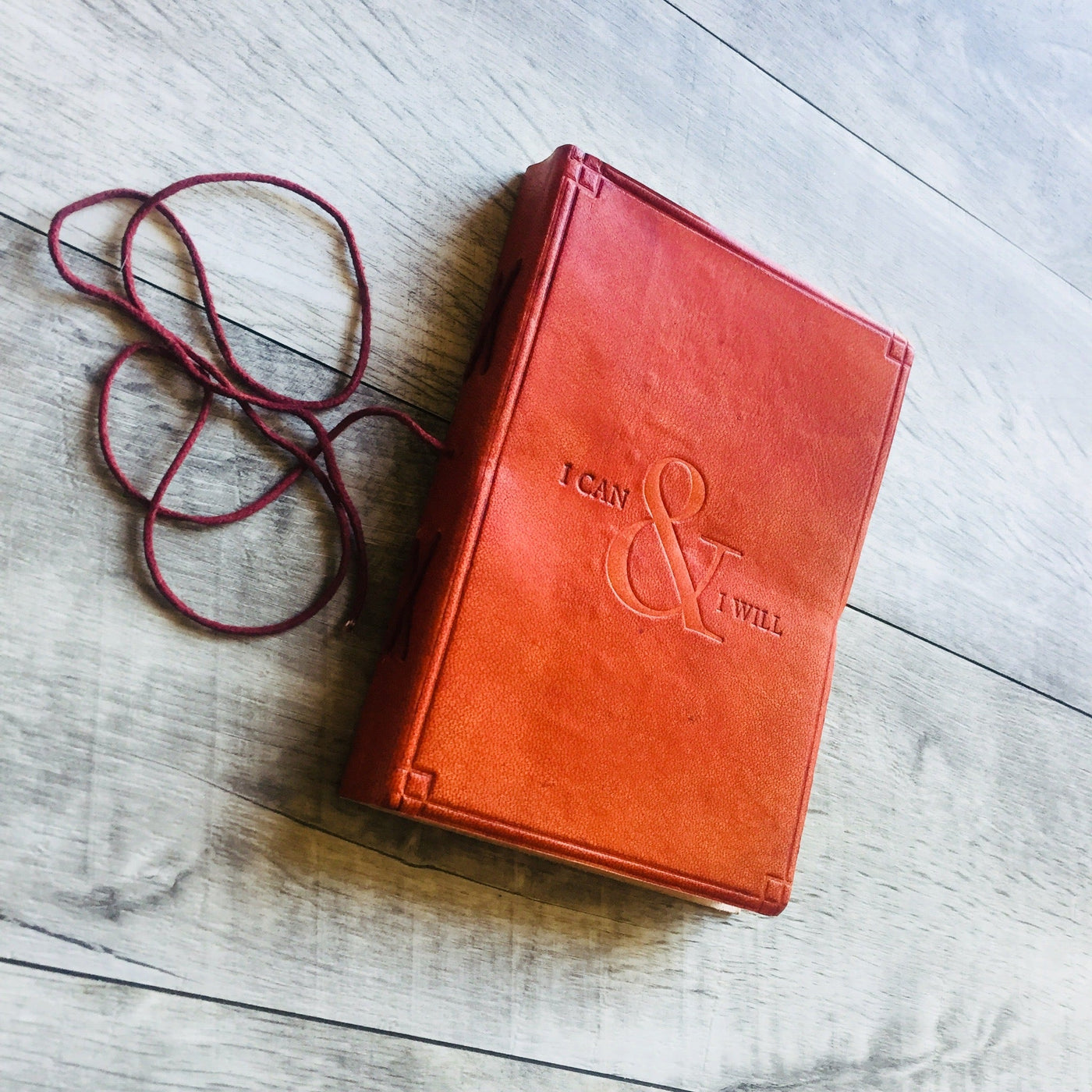 "I Can & I Will" Handmade Leather Journal - The Lake and Company
