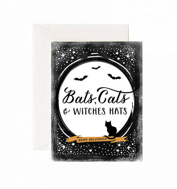 Bats, Cats, and Witches Hats Card - The Lake and Company
